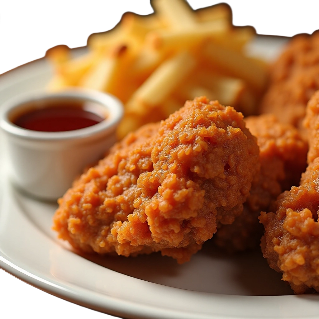 Crispy Chicken Nuggets and Fries